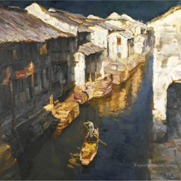 Paisaje de Suzhou chino Chen Yifei Pinturas al óleo